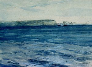 The Blue Waters of Plymouth, 19th (akvarel)